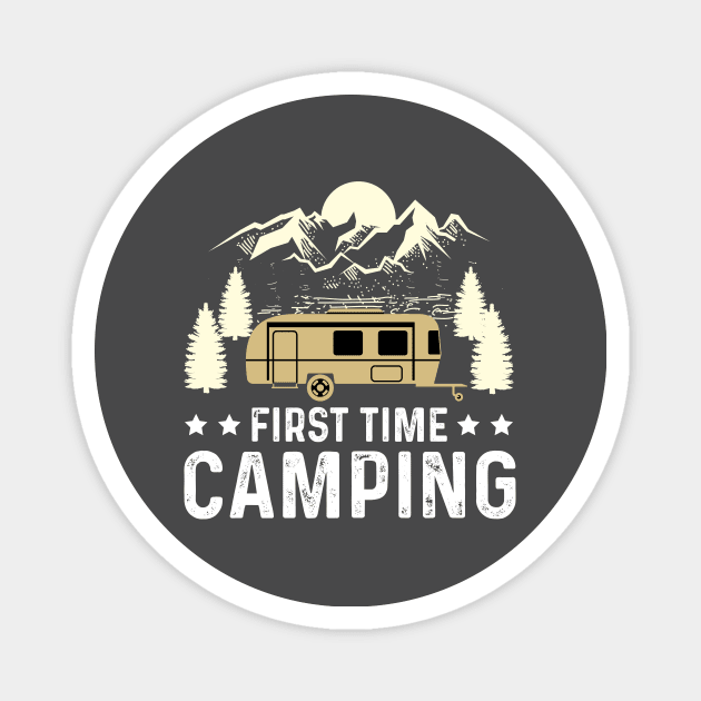 First time camping Magnet by Real Gelatoist